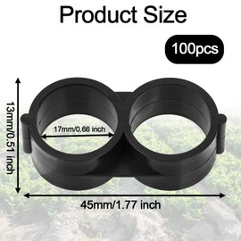 Tinoaly 100pcs Drip Irrigation End Closures for 1/2" Tubing, 17mm 0.600" ID Drip Line Plug Irrigation Fittings End Cap Connectors Replacement Parts for Garden Lawn Patio & Sprinkler Systems