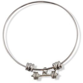 Dumbbell Bracelet Bangle Jewelry Jewlry Barbell Fitness Charm Accessories Stuff Gift for Kids Men Women Boys Girls Decor Strength Weight Lifting Bodybuilding Gym Wear Dumbbell Gifts Small Dumbbell