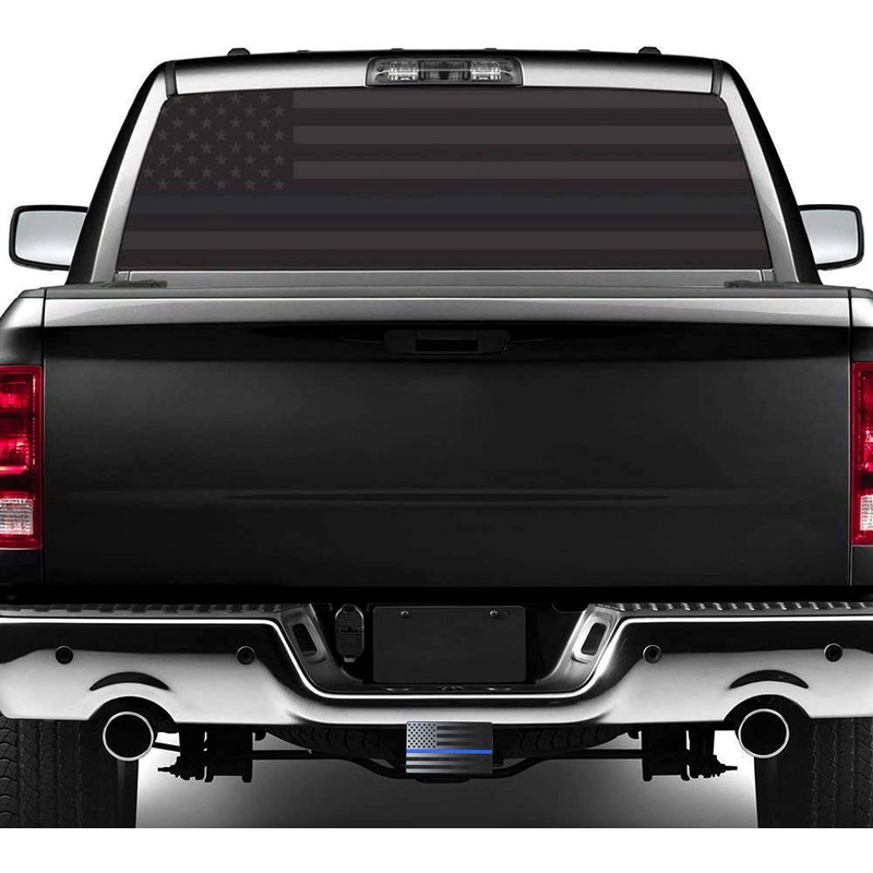 MULL USA Flag Metal Trailer Hitch Cover with Anti-Rattle Hitch