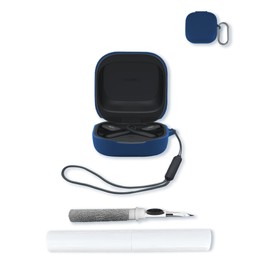 BOVUGAC Case for SHOKZ New OpenFit 2 Open-Ear Headphones Earbuds,Soft Protective, Silicone Case Cover with Keychain & Cleaning Kit & Lanyard for SHOKZ New OpenFit 2 Earbuds-Blue