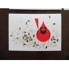 Charley Harper Cardinal Close-Up blank notecard envelope 5" X 7"
