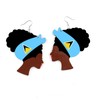 Caribbean Flag Drop Earrings for Black and Brown Skin Women
