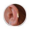 Tiny Feather Piercing Earrings - Gold Ear Piercing - 20G