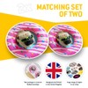 Vinyl Stickers (Set of 2) 7.5cm - Pool Party Pug