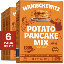 Manischewitz Sweetened Potato Pancake Mix Gluten Free 6 Ounce Pack of 6