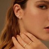 NECOCY Gold Hoop Earrings for Women Trendy Dainty 14K Gold