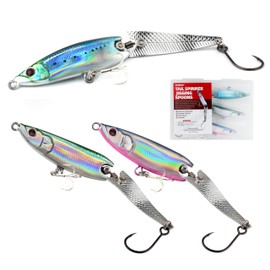 Probite Tail Spinners Fishing Lures – 3PCS per Box, 3, Blade Baits for Bass, Trout, Freshwater & Saltwater (1.41 oz)