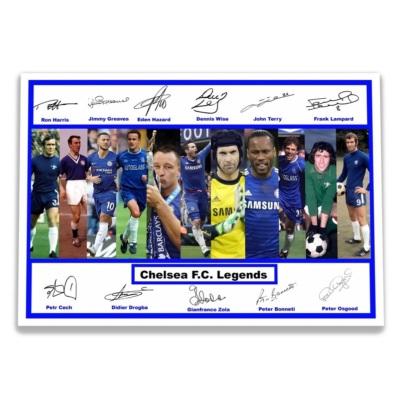 Stunning Quality Chelsea F.C. Legends Signed/Autographed Print (A3 Print Only)