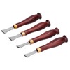 4pcs Leather Edgers Sharp Professional Trimming Working Kit with Wooden