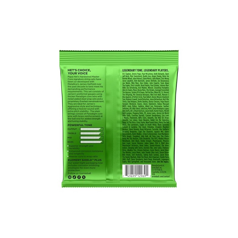 Ernie Ball Papa Het's - Cuerdas de firma con cableado
