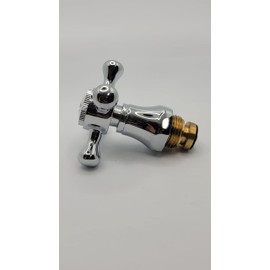 Replacement HOT & Cold Victorian Style Cross Head TAP TOP Covers Chrome Plated 1/2" for Basinath & Kitchen Sink TAPS