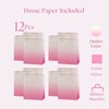 UNIQOOO 12Pcs Pink Glitter Ombre Gift Bags Bulk, 100% Recyclable