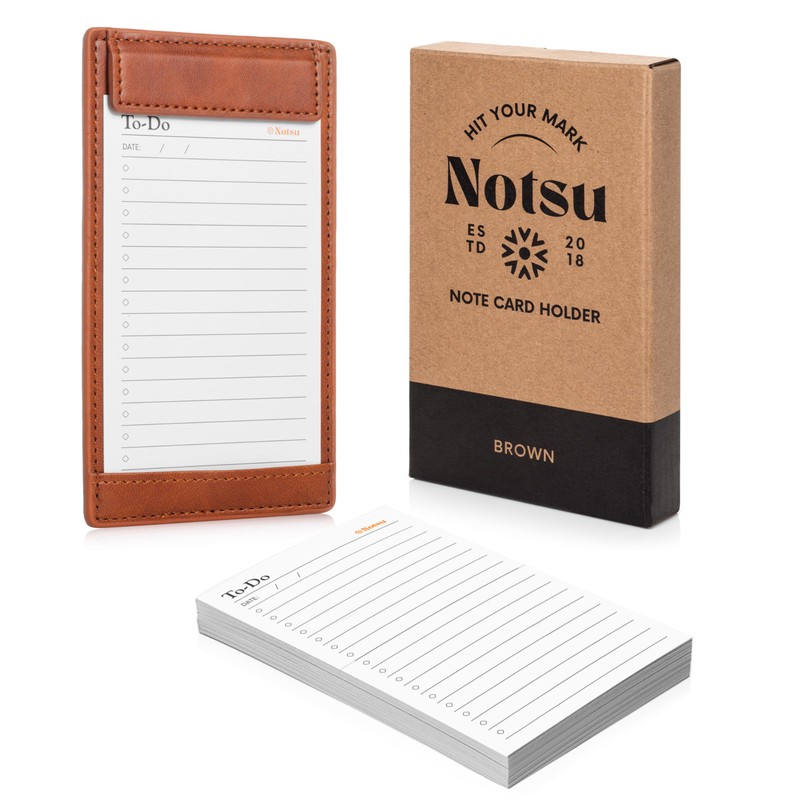 Notsu Note Card Holder | Minimalist 3x5 Inch Index Card