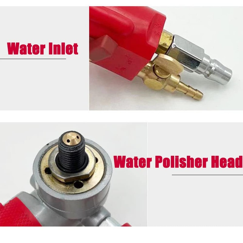 Fetcoi 4" Air Grinder, Water Jet Pneumatic Grinder Air Wet