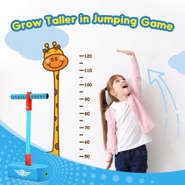 Stfitoh Pogo Stick for Boys Toys forAge 3-12, Outdoor Garden Toys for Boys & Girls Age 3-12 Christmas Xmas Gifts for Boys Age 3-12 Birthday Space Hopper Fun Games for Kids Bright Blue