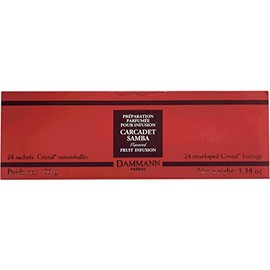 DAMMANN Freres - CARCADET Samba Fruit Infusion Tea - 24 Wrapped envelopped Tea Bags