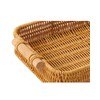 Handwoven Rattan Serving Tray Set Rectangular Round Basket with Handle
