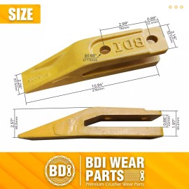 BDI Wear Parts 1358203 Teeth 6Y6335 CAT Style Backhoe Loader / Excavator Unitooth w/ Hardware - 5 Set