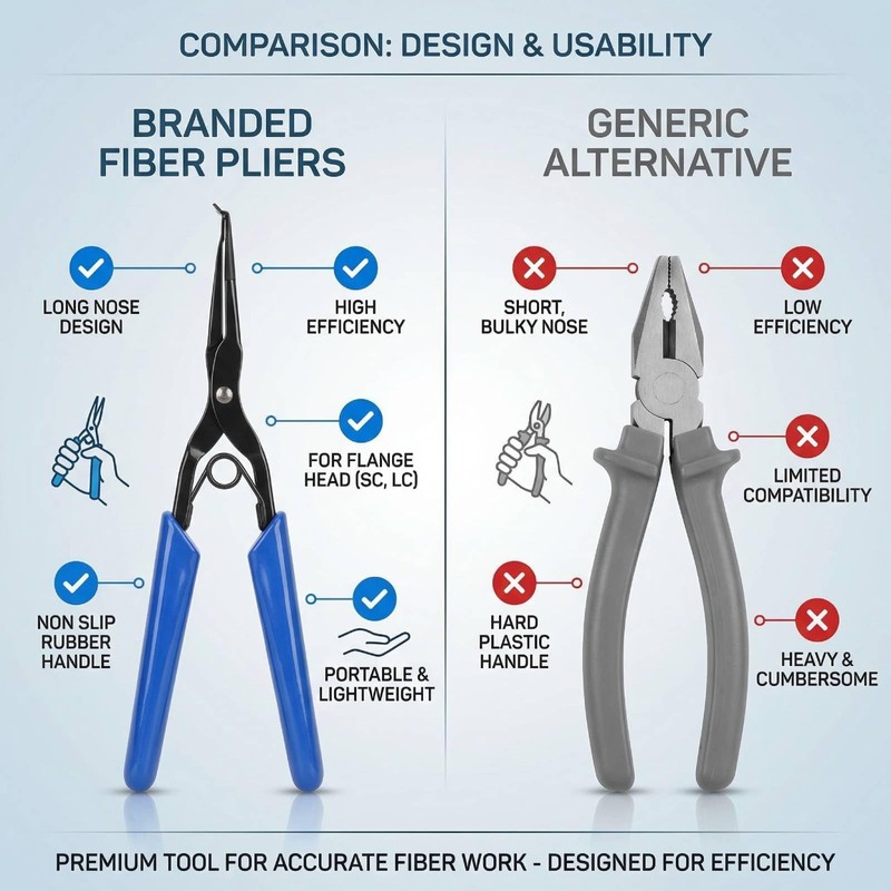 Optical Fiber Pliers, Fiber Optic Stripper with Non Slip Rubber