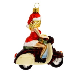 Hamburger Weihnachtskontor - Christmas Tree Decoration - Ms. Santa on Scooter