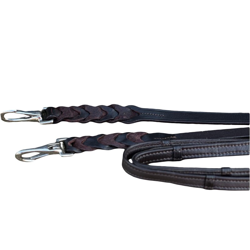 Equipride Leather Reins For Working Hunter Bridle with Quick Release