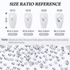 Meibite Silver Flatback Rhinestones, Glass Rhinestones for Nail Art and