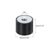 sourcing map 8Pcs 25 x 20mm M8 Thread Female Rubber