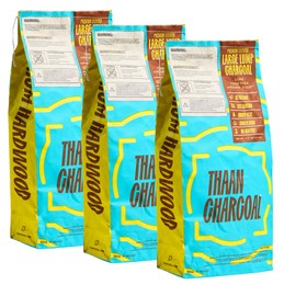 Thaan Oak Large Lump Charcoal – 3 Bag Bundle (7.7 lbs Each) | 100% Natural, Long-Burning Hardwood for Grilling, Smoking & Live Fire Cooking
