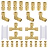 TRUSTKITS 1/4"OD x 1/4"OD Brass Compression Tube Fittings, 1/4" Compression