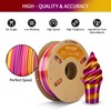 ERYONE Silk Twist Rainbow 3D Printer PLA Filament 1.75 +/-0.03mm,