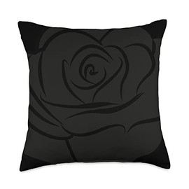 Blumen Geschenk für Frauen Black Rose Flowers Throw Pillow, 18x18, Multicolor