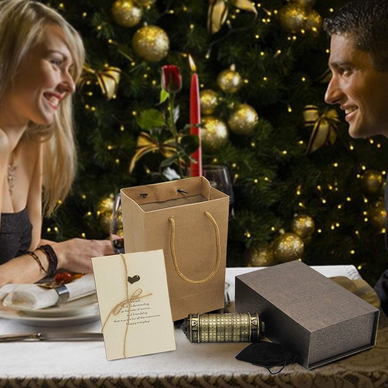 yofit Da Vinci Code Mini Cryptex Lock Puzzle Box with