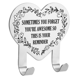 Key Holder for Wall Decorative, Wall Mounted Key Rack, Adhesive Stainless Steel Key Hooks, Key Organizer for Wall Mount, Key Hanger for Hallway Doorway Entryway Bathroom Kitchen Living Room, CHA310