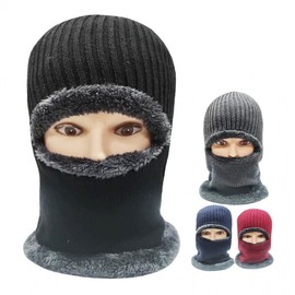 Unisex One-Piece Fleece-Lined Winter Balaclava Mask - LF1956 Free Size/Gray 10ea