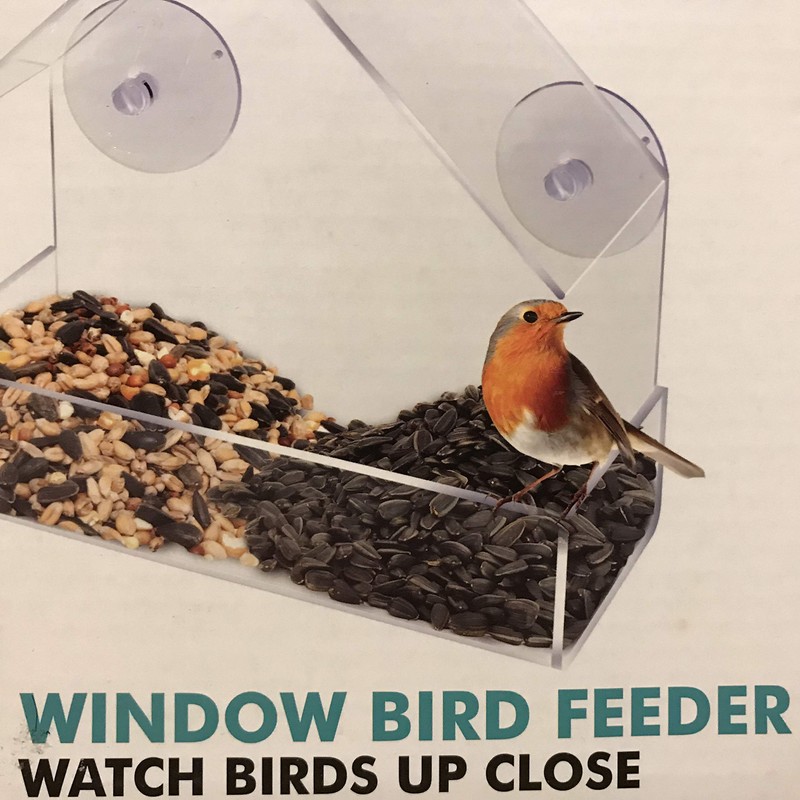 FineLife Window BIrd Feeder Large Food Tray and Suction Cup
