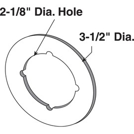 Defender Security U 9524 Back Plate, 3-1/2-Inch, Brass Plated, 2-Pack