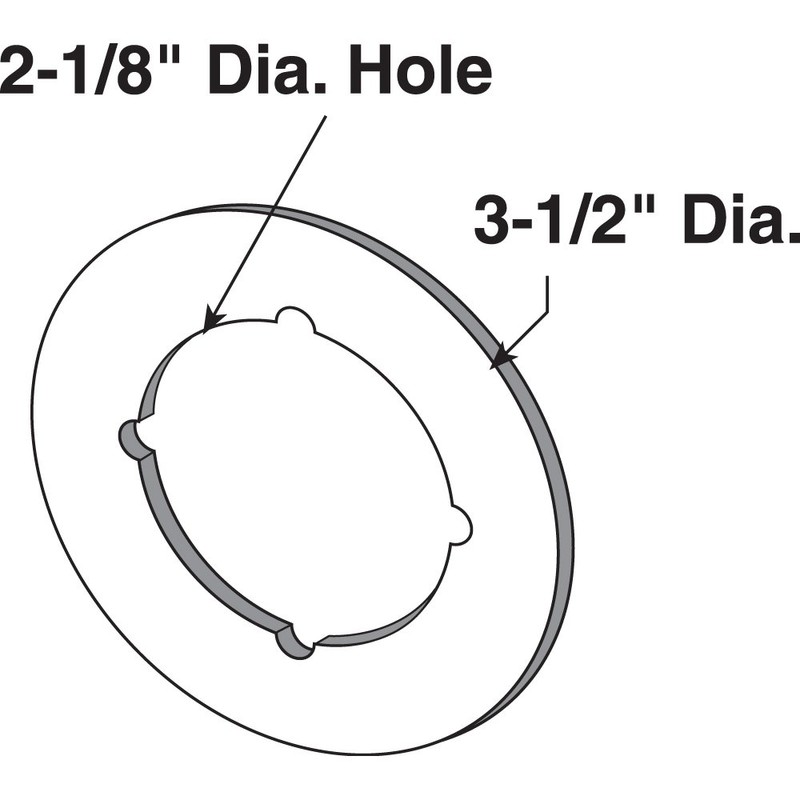 Defender Security U 9524 Back Plate, 3-1/2-Inch, Brass Plated, 2-Pack