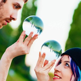 Juggle Dream 70mm Clear Acrylic Contact Juggling Ball - Transparent Clear Contact Juggling Manipulation Performance Balls
