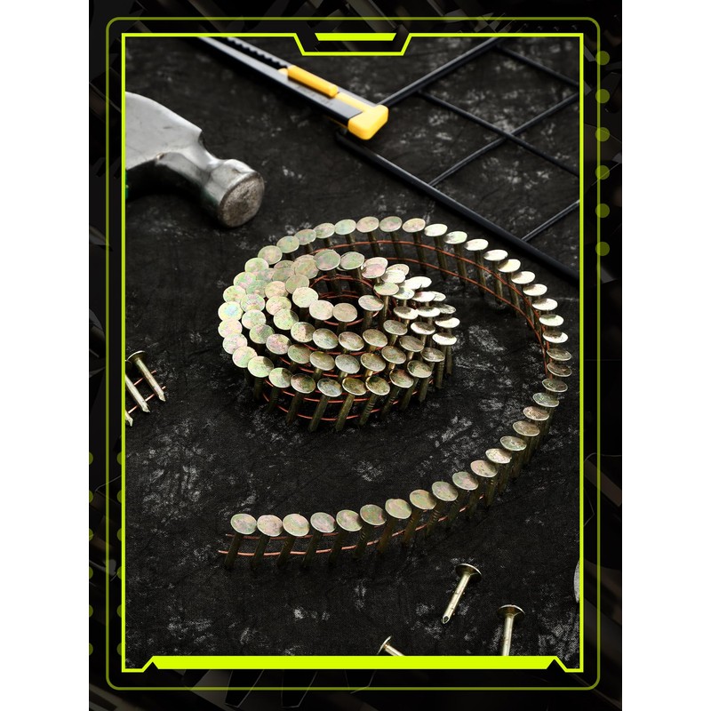 Sadnyy 7200 Count Coil Roofing Nails 3/4-1-1/4 in 15 Degree