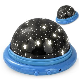 Retoo Starry Sky Projector LED with 3 Projection Modes, Night Light Children Baby, Star Projector Galaxy, Bedside Lamp for Bedroom, Children's Room, Party, Birthday, 11 x 6 cm, Blue