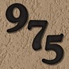 Hy-Ko 6" Plastic House Number, Modern Raised Numbers for Exterior