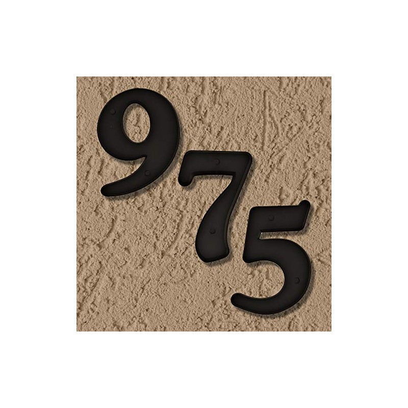 Hy-Ko 6" Plastic House Number, Modern Raised Numbers for Exterior