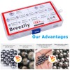Breezliy 304 Stainless Steel Ball 620Pcs 1-8mm Metric Precision Assorted