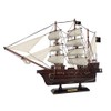 Hampton Nautical Wooden Blackbeard's Queen Anne's Revenge White Sails Pirate