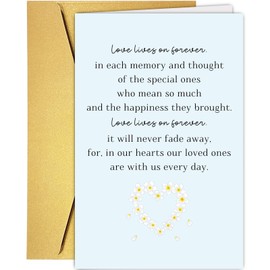 Supoeguk Sympathy Card for Loss of Loved One, Sorry for Your Loss Card, Condolence Card, Bereavement Card, Thinking of You Card, Love Lives on Forever