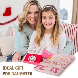 Craftique Daughter Blanket from Mum Dad, Daughter Gifts on Mother's Day, Daughter Birthday Gifts, Christmas, Valentine's Gifts for Daughter, to My Daughter Throw Blanket 60" x 50"