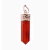 Purpledip Carnelian Pendant for Necklace: Reiki Energised Natural Crystal, Good