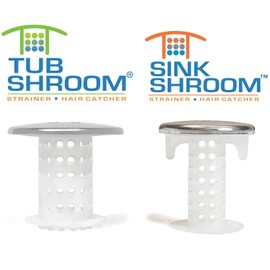 TubShroom and SinkShroom Drain Protectors Hair Catchers for Bathtubs and Sinks, Chrome