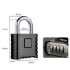 Security Padlock 4 Digits Resettable Combination Lock Stainless Steel for