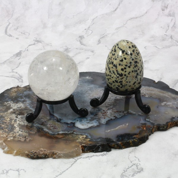 CrystalAge Standard Egg and Sphere Stand - Black